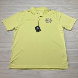 Ahead Extreme Men's Performance Golf Polo Shirt Volt Yellow Medium Cascade Hills